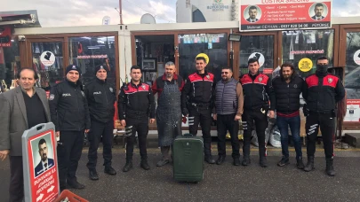 Esnaftan Polise Sürpriz Kutlama: Şüpheli Çanta İhbarı Pastalı Çıktı