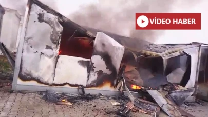 Malatya Samanköy konteyner kentte korkutan yangın çıktı