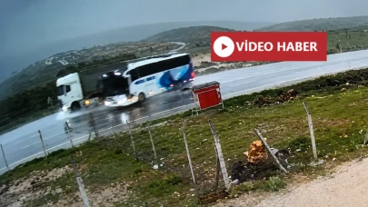 Otobüs Kazasının Görüntüleri Ortaya Çıktı: Sollama Yaparken Kontrolden Çıkmış