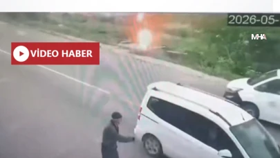 Malatya’da Korku Dolu Anlar: Ağaca Yıldırım Düşme Anı Kamerada!
