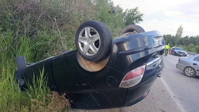Doğanşehir Sürgü’de Otomobil Devrildi: 1 Yaralı