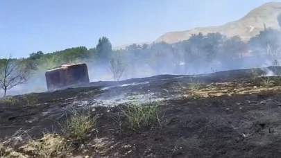 Darende'de Meydana Gelen Yangın Hasara Yol Açtı...