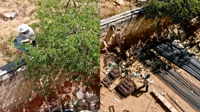 Battalgazi’de İnşaat Sahasına Arı Baskını