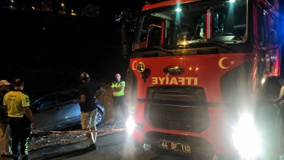 İtfaiye Ekipleri Otomobili Kanala Düşmekten Son Anda Kurtardı!