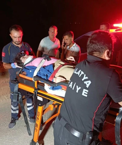 Darende'de inşaatta asansör boşluğuna düşen kadın yaralandı