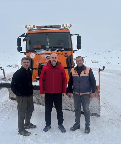 Doğanşehir’de Karla Mücadele Ekiplerine Kaymakam Sungur’dan Ziyaret