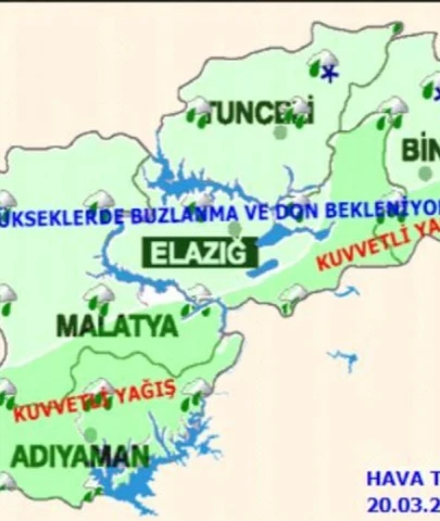 Malatya’da bayrama kış şoku: Sağanak yağış, kar ve çığ uyarısı!