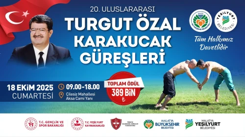 20. Uluslararası Turgut Özal Karakucak Güreşleri Malatya’da Başlıyor