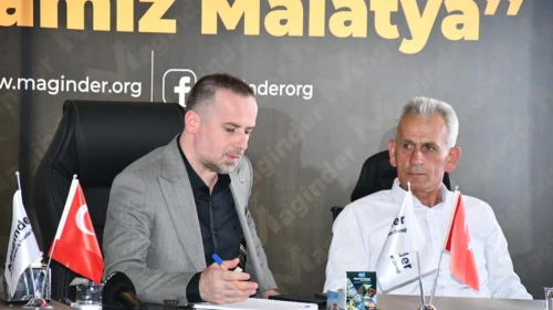 Doğanşehir Muhtarları MAGİNDER Başkanı Karademir'le bir araya geldi