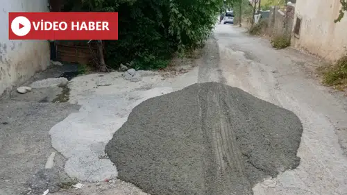 Yeşilyurt’ta Yola Dökülen Beton Tepki Çekti!