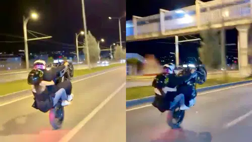 Malatya Çevreyolunda Tehlikeli Şov: Tek Teker Üzerinde Gittiler