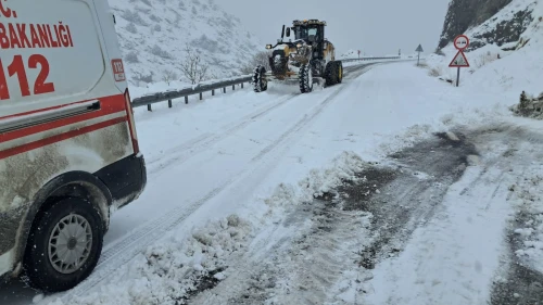 155 Yol Açıldı, Mahsur Kalan Hastalar Kardan Kurtarıldı