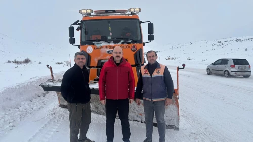 Doğanşehir’de Karla Mücadele Ekiplerine Kaymakam Sungur’dan Ziyaret