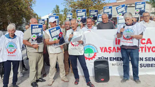 Tüm Emeklilerin Sendikası'ndan Malatya'da Açıklama