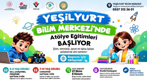 Yeşilyurt Bilim Merkezi’nde Yeni Dönem Kayıtları Başladı
