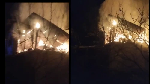 Darende Sandıkkaya’da gece yarısı korkutan ev yangını: İtfaiye faciayı önledi!