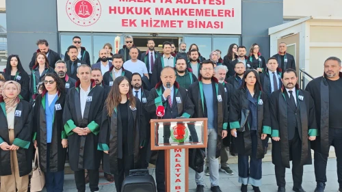 Malatya’da Avukatlar Saldırıya Tepki Gösterdi Basın Açıklaması