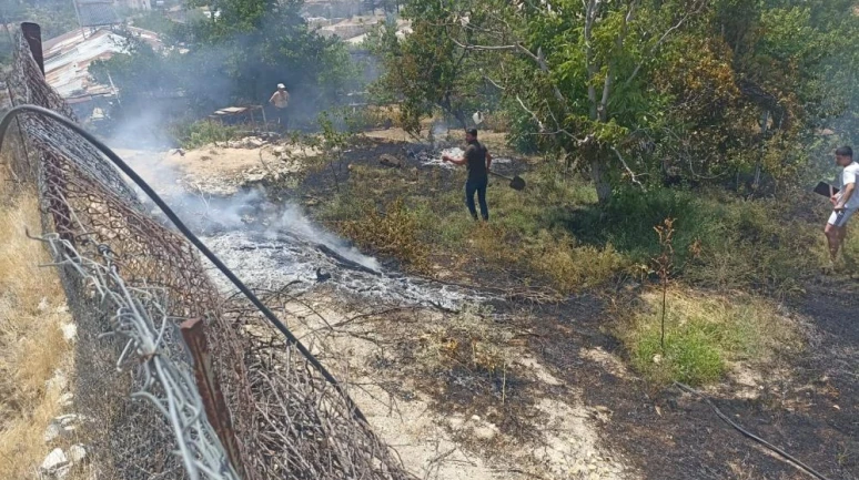 Malatya’da bahçe yangını