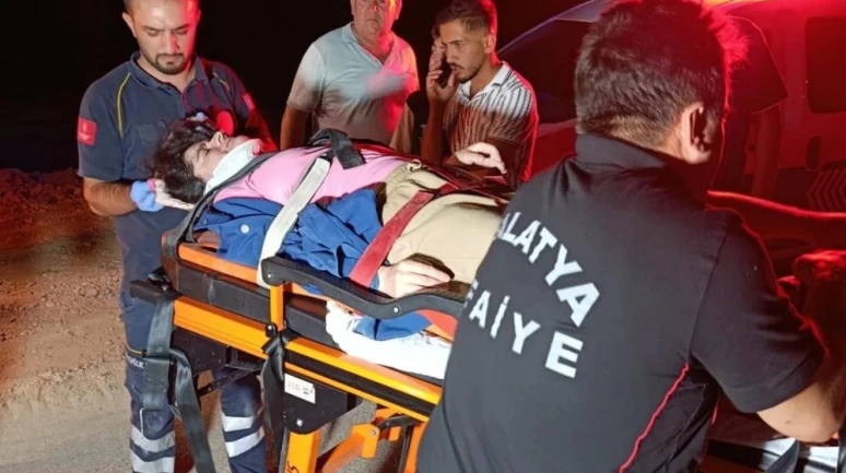 Darende'de inşaatta asansör boşluğuna düşen kadın yaralandı