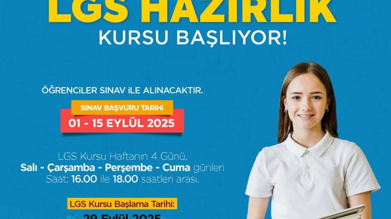 Yeşilyurt Belediyesi ‘Ücretsiz LGS Hazırlık Kursu’ Kayıtları 1 Eylül’de Başlıyor