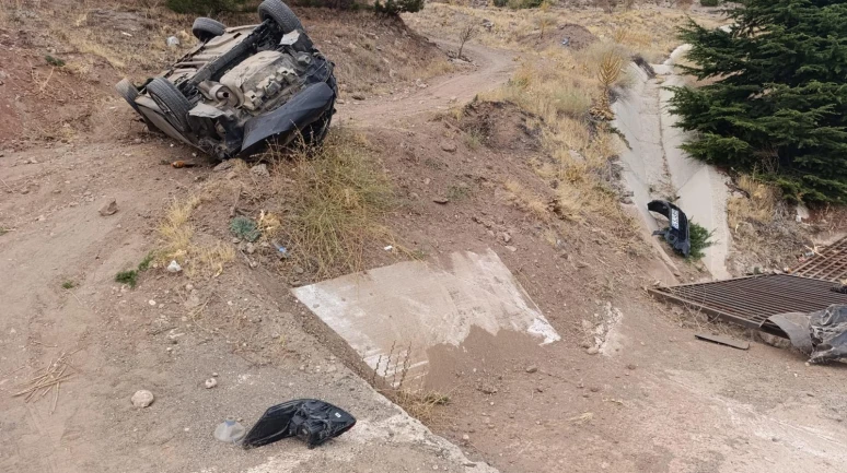 Malatya’da otomobil su kanalına girip ağaca çarptı: 1 yaralı