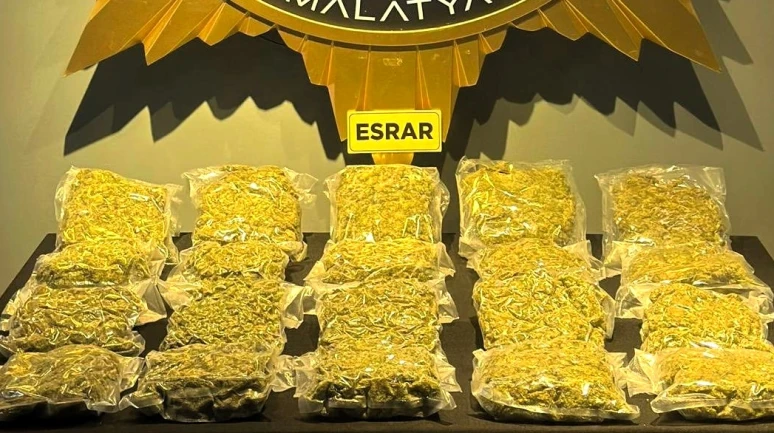 Malatya’da Uyuşturucu Operasyonu: 12 Kilo 800 Gram Esrar Ele Geçirildi