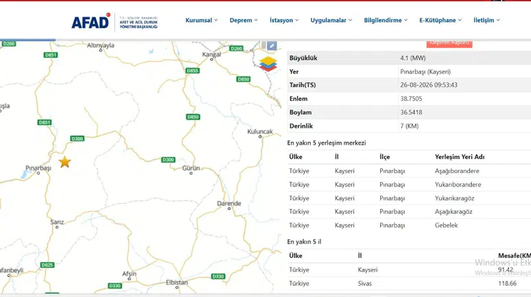 Malatya Çevresinde 12 Saatte 4 Deprem: Sincik ve Pınarbaşı Sallandı