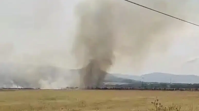 Yeşilyurt Belediyesi AR-GE Sahasında Korkutan Yangın