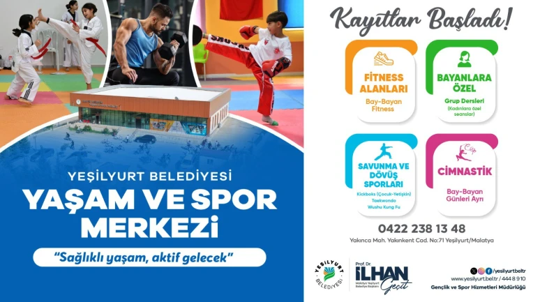 Yeşilyurt’ta Spor Dönemi: Yaşam ve Spor Merkezi Kayıtları Başladı