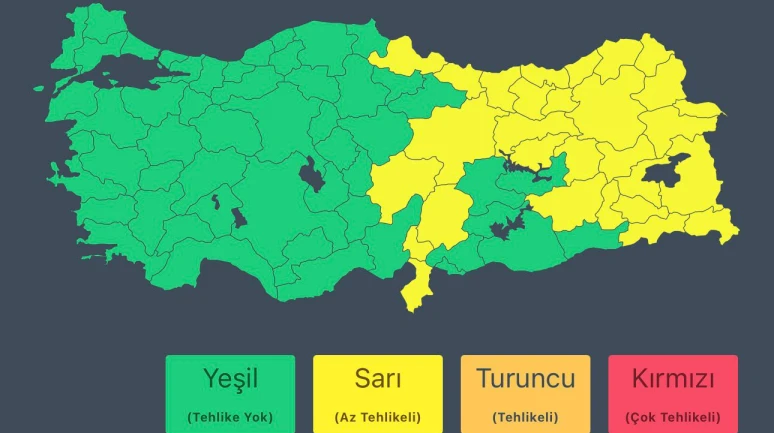 İçişleri Bakanlığı’ndan Kuvvetli Yağış, Kar Ve Fırtına Uyarısı