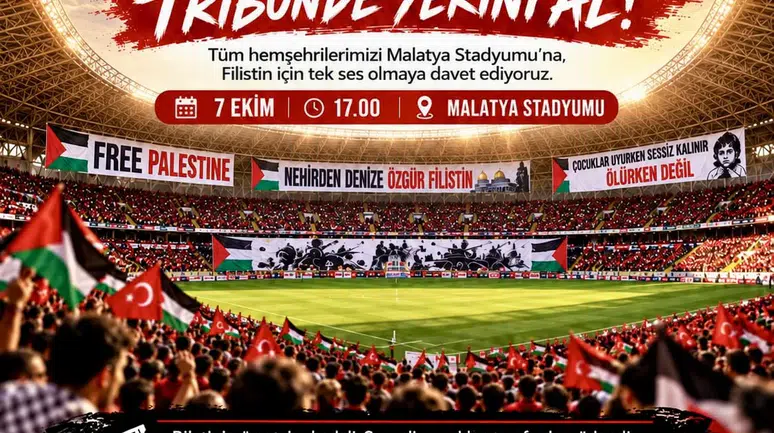 Yeşilyurtspor- Siirt Spor Maçında Gazze'ye Destek Mesajı Verilecek