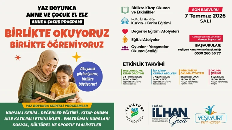 Yeşilyurt’ta "Birlikte Okuyoruz, Birlikte Eğleniyoruz"