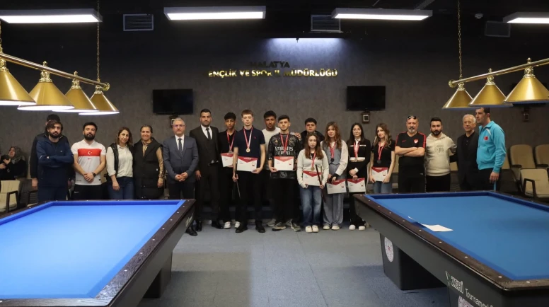 Malatya Okul Sporları Bilardo İl Birinciliği müsabakaları tamamlandı