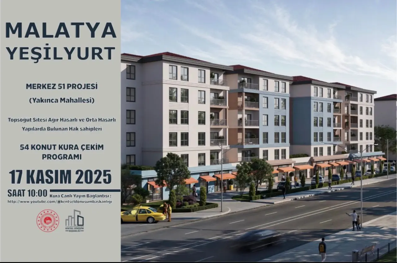 Malatya’da 17 Kasım’da yapılacak kura çekimi duyurusu