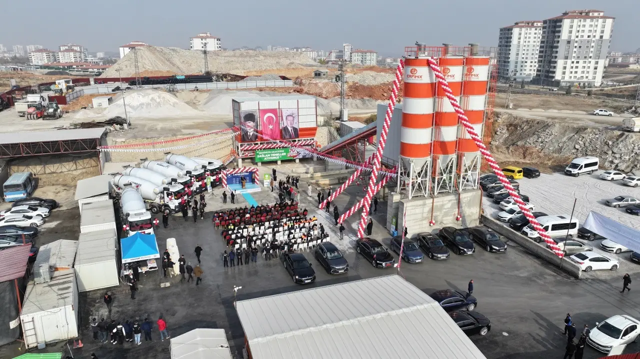 Yeşilyurt Belediyesi 2. Beton Santrali açılış töreni protokol ve kurdele kesimi