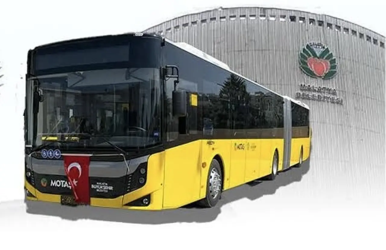 Malatya MOTAŞ belediye otobüsleri ve durak