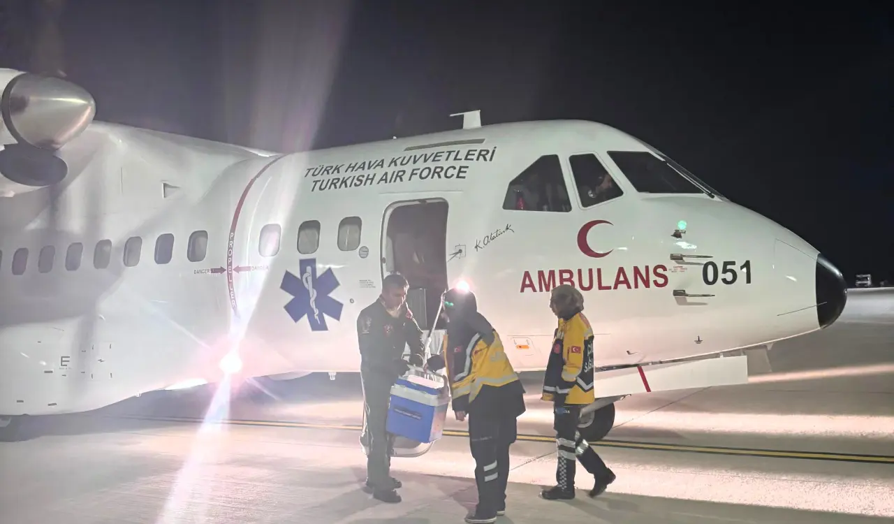 TSK ambulans uçak organ nakli Malatya havalimanı