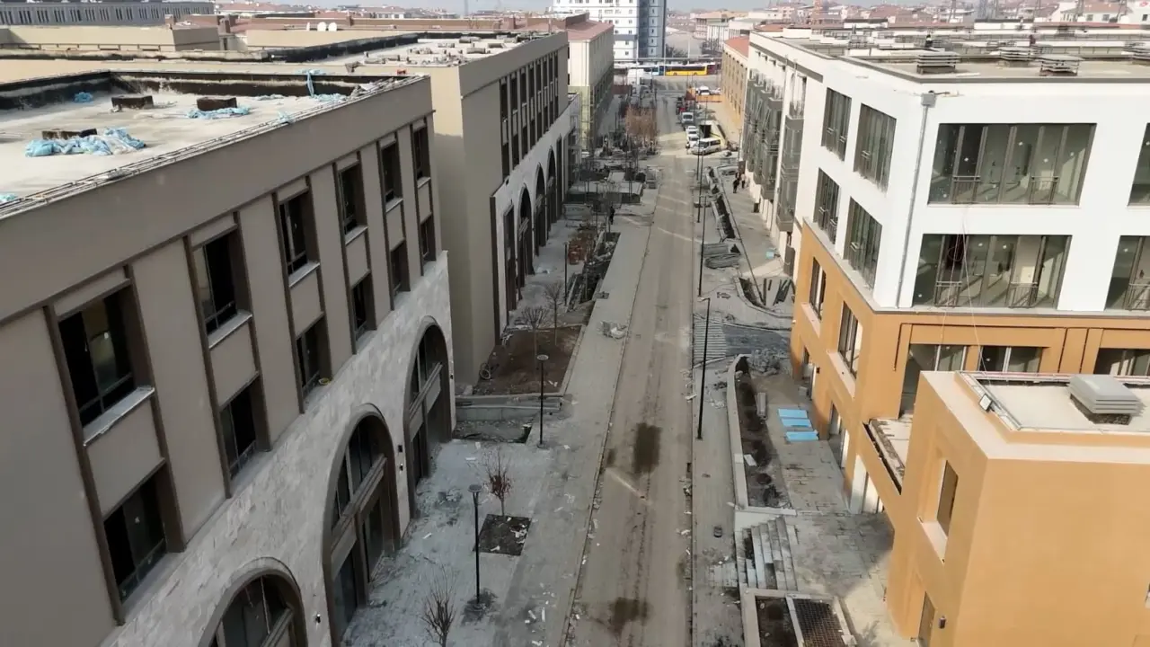 Malatya Merkez Çarşı inşaatı genel görünüm