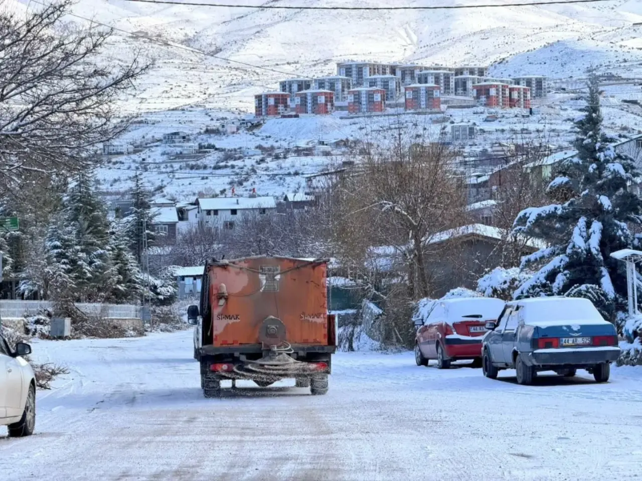 Malatya karla mücadele kapalı yollar haritası ve iş makineleri