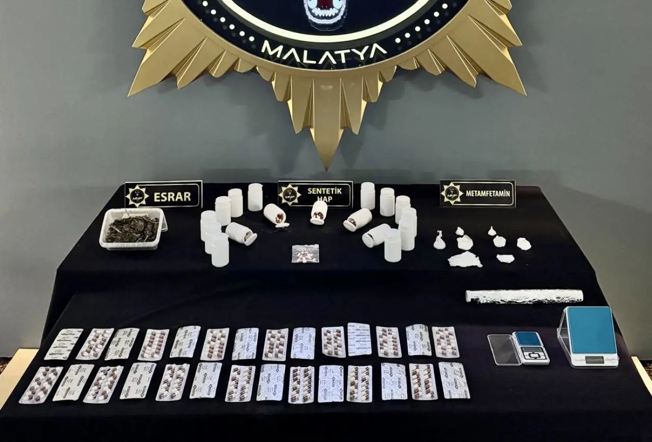 Malatya narkotik operasyonu ele geçirilen uyuşturucu maddeler