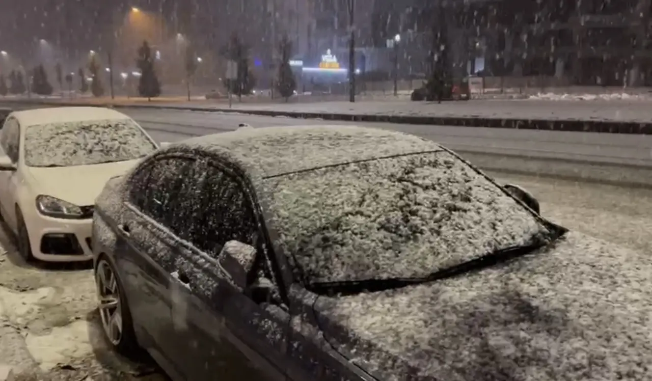Malatya yoğun kar yağışı trafik ve gece