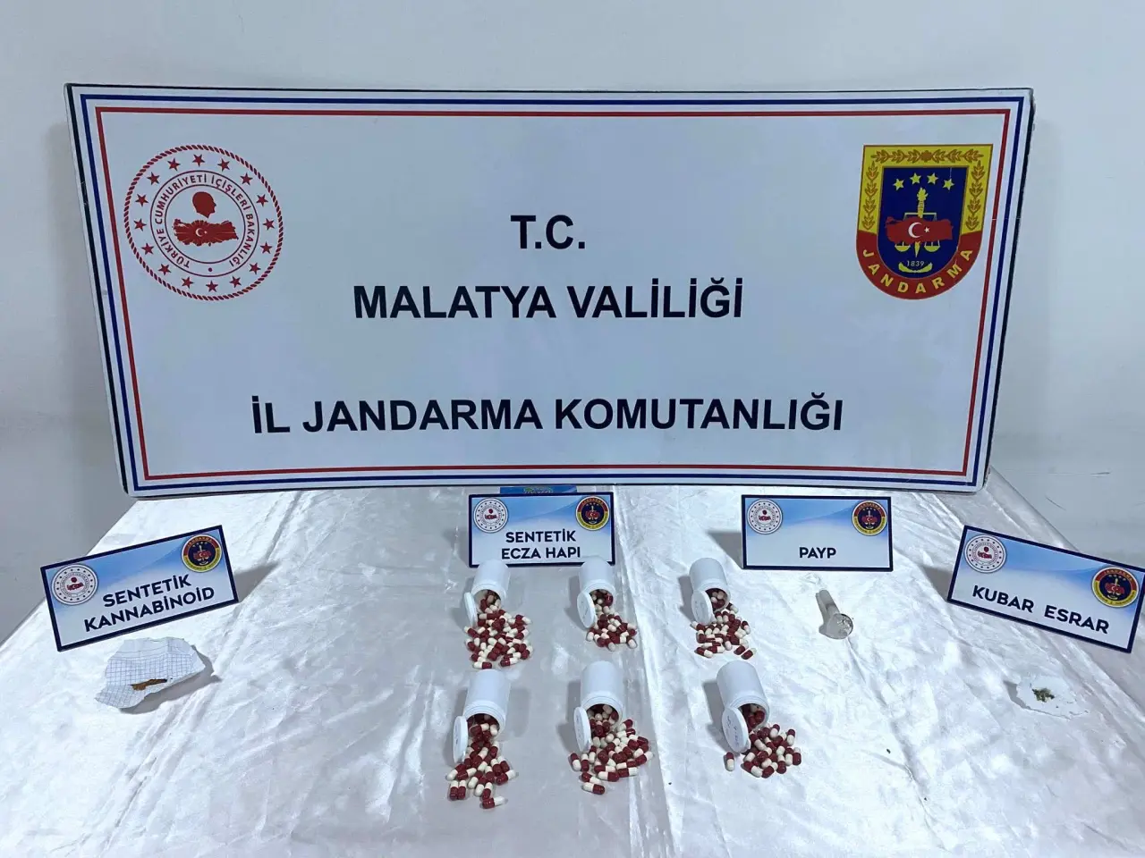 Malatya Battalgazi jandarma sentetik ecza operasyonu