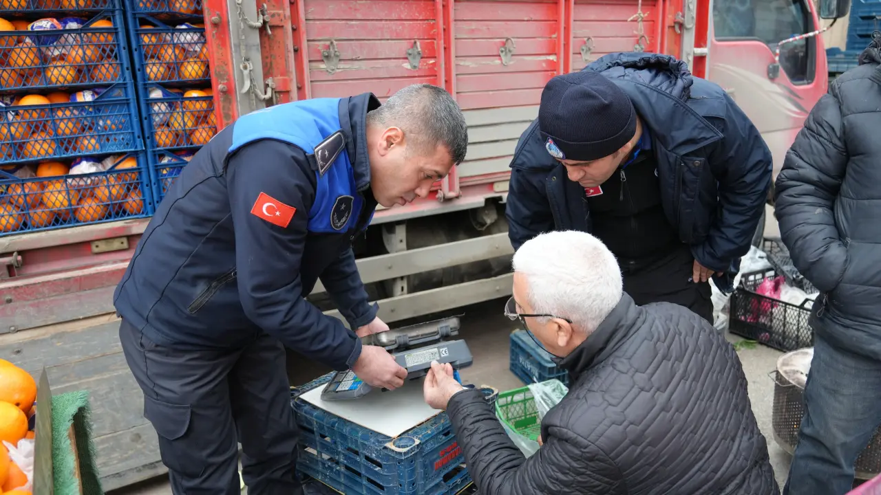 Battalgazi Belediyesi zabıta pazar yeri terazi denetimi