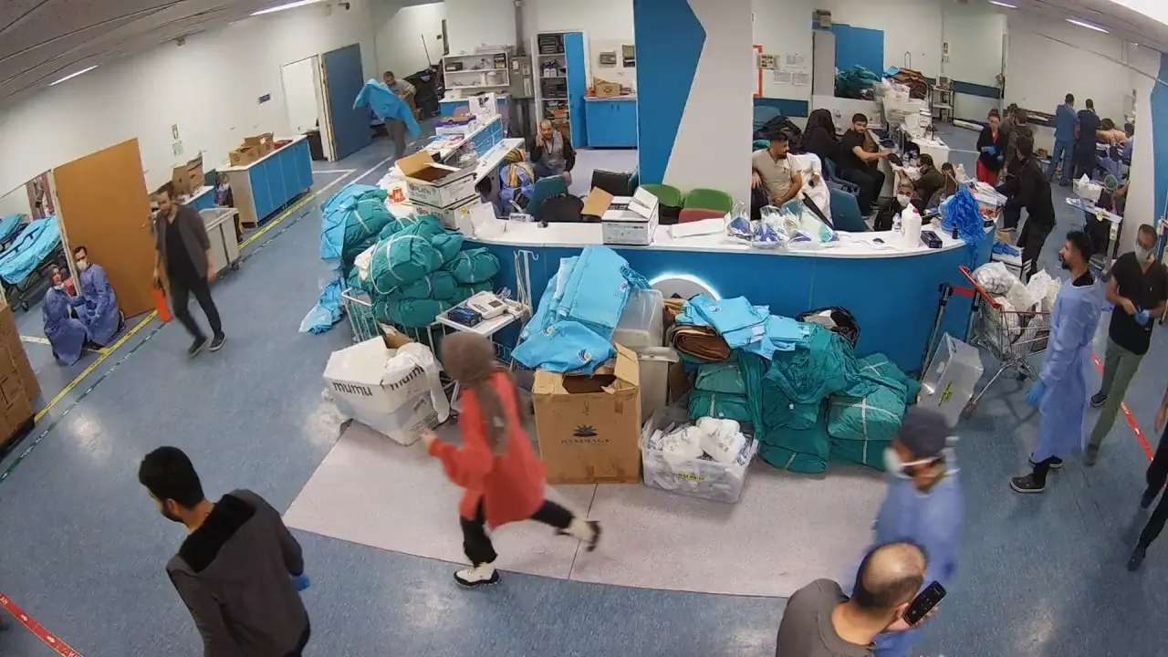 Malatya Turgut Özal Tıp Merkezi deprem anı güvenlik kamerası