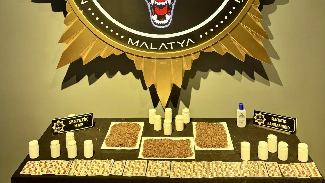 Malatya narkotik operasyonu ele geçirilen uyuşturucular