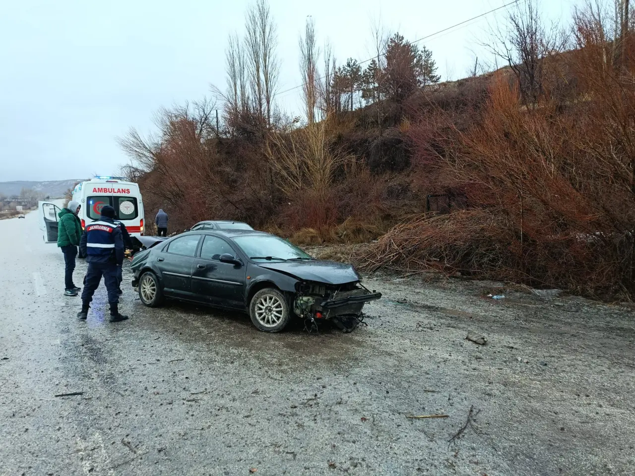 Malatya Doğanşehir Sürgü trafik kazası olay yeri