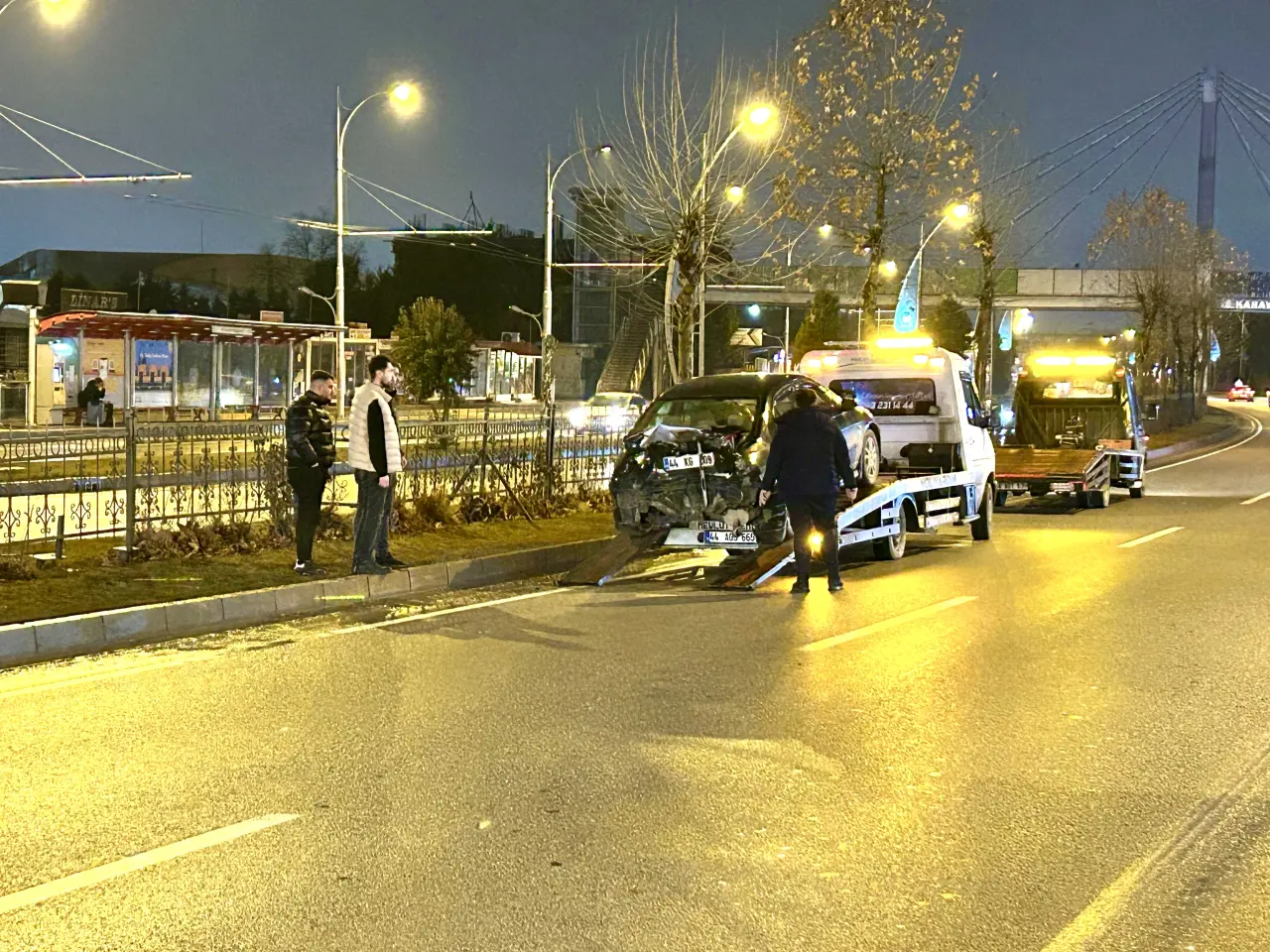 Malatya Buhara Bulvarı trafik kazası olay yeri
