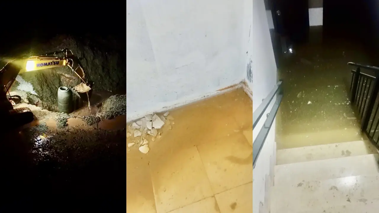 Doğanşehir TOKİ su baskını altyapı çalışması