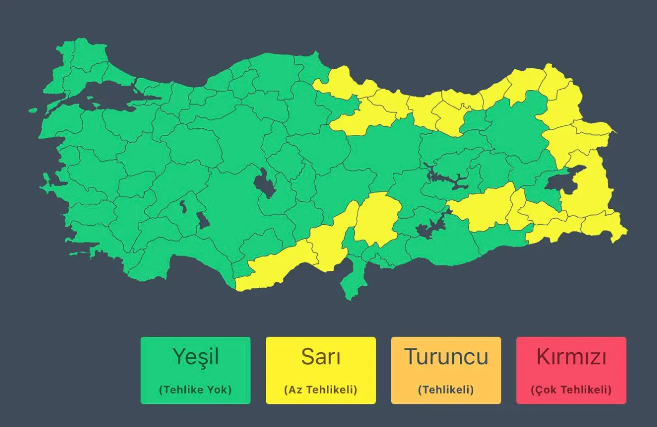 27 Şubat 2026 Meteoroloji kar ve fırtına uyarı haritası