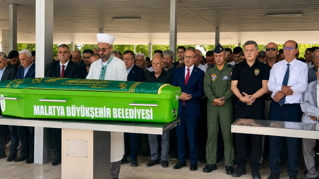 Malatya protokolünün ve vatandaşların katıldığı cenaze namazı